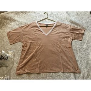 NWT ASOS Curve Pink Blush V-Neck Top, Plus Sz 18!